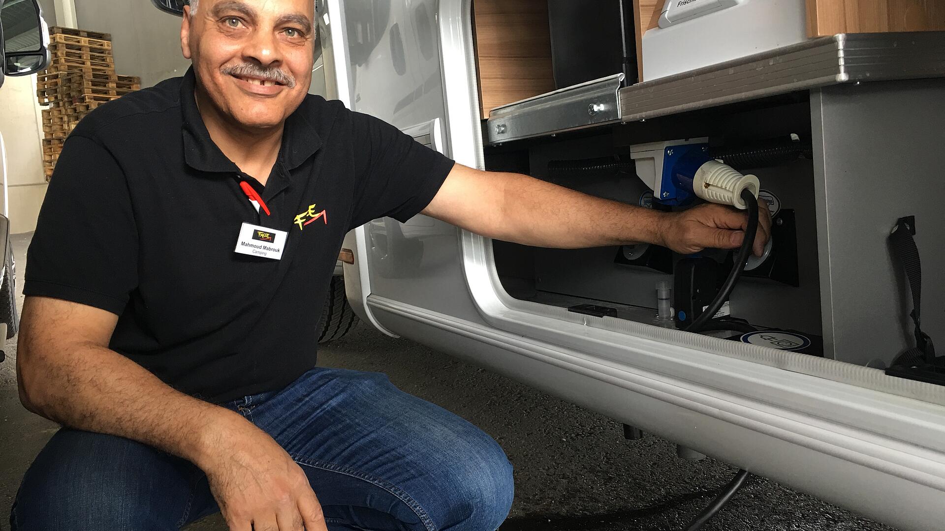 <p>Urlaub im Wohnmobil von Ute Zaworka, Camping Falle in Villach, Herr Mabrouk</p>
