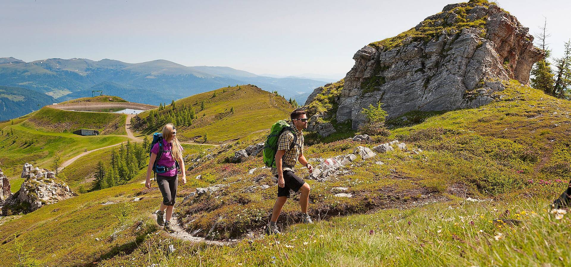 <p>Alpe Adria Trail, in den Nockbergen</p>