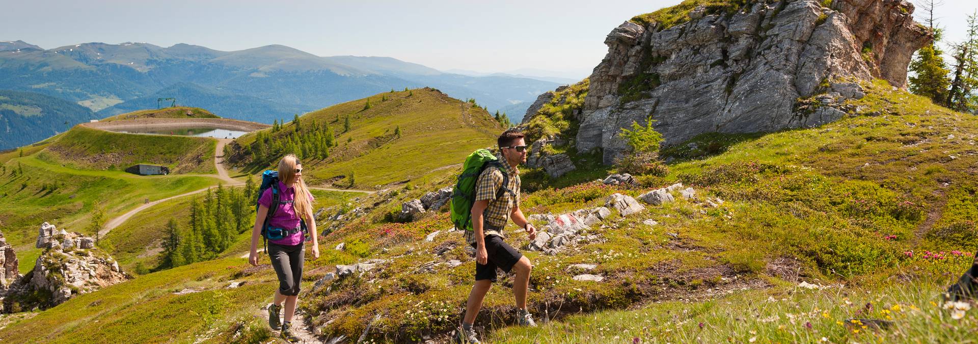 <p>Alpe Adria Trail, in den Nockbergen</p>