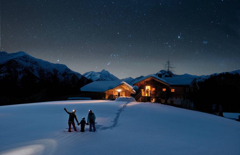 Die Nacht der Sterne im Winter in den Hohen Tauern