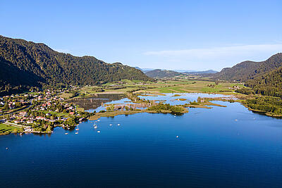 Ossiacher See Luftaufnahme Ostufer