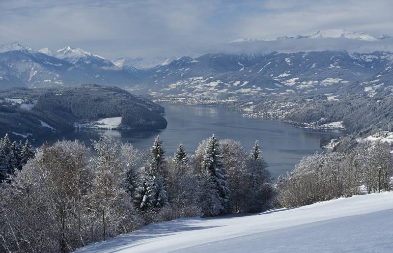 Winterlandschaftsbild Millstättersee