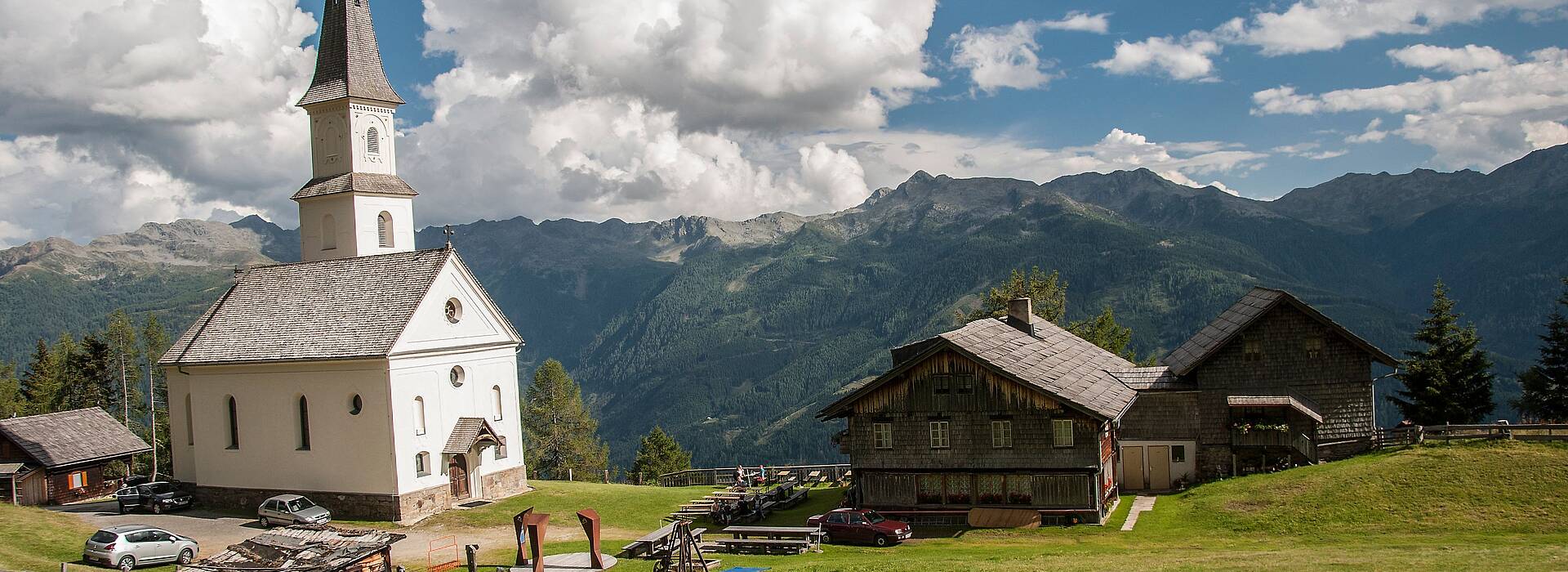 Rangersdorf mit der Wallfahrtskirche Marterle in der Nationalpark-Region Hohe Tauern