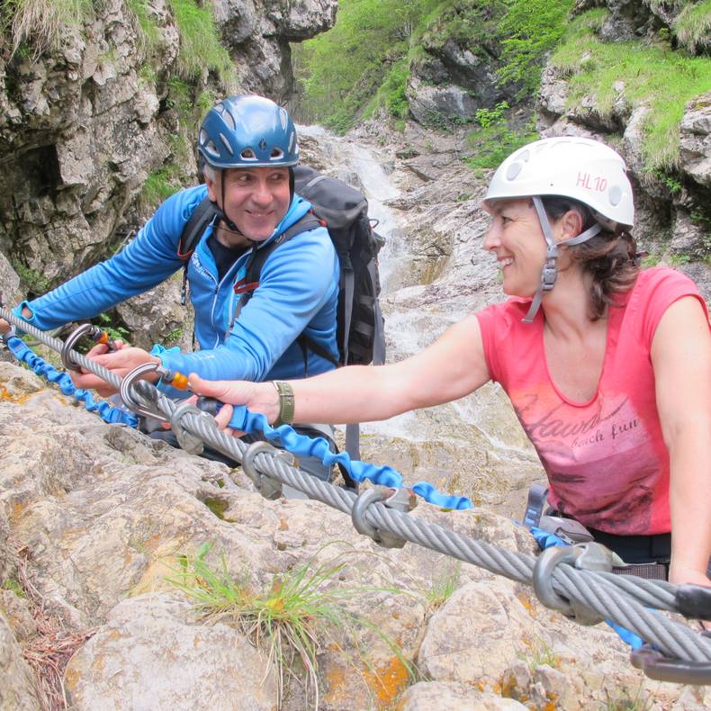 Campingurlaub Ute Zaworka, Die Rotschitza Klamm mit Bergführer Gerry Sagmeister