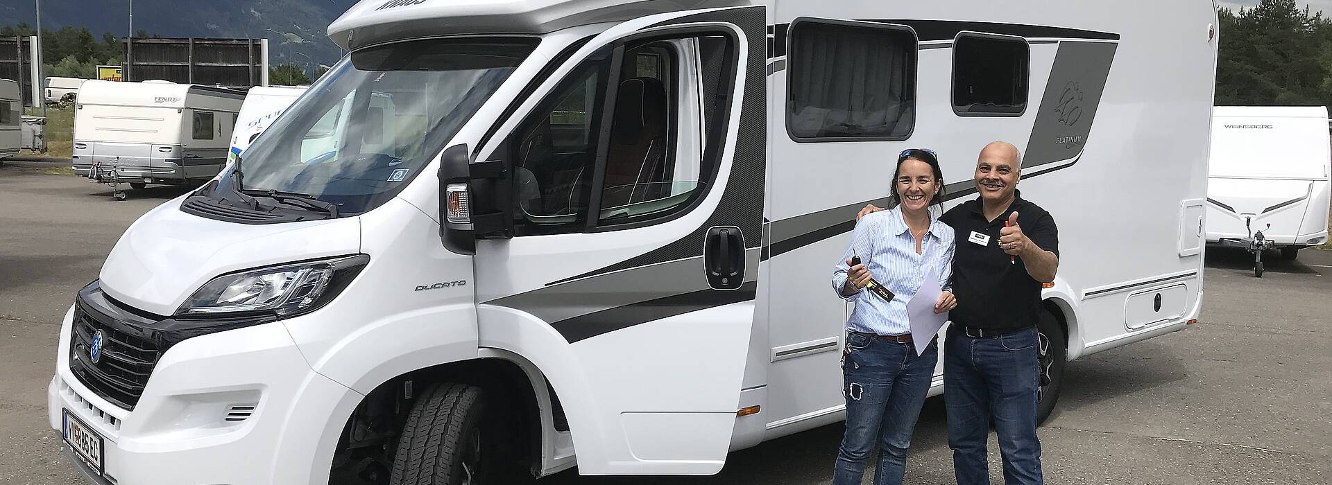 Urlaub im Wohnmobil von Ute Zaworka, Camping Falle in Villach, Herr Mabrouk