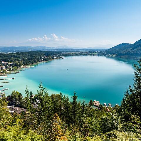 Blick über den Klopeiner See in Kärnten