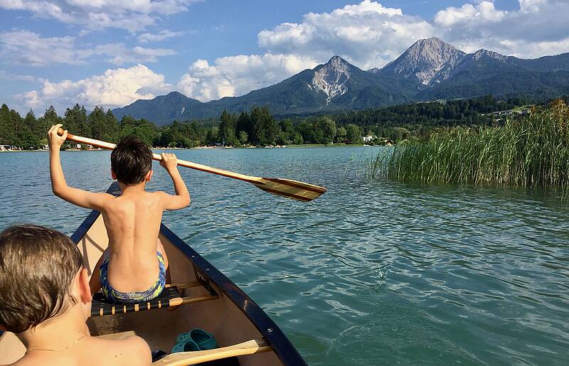 Mit dem Kajak am Faaker See unterwegs