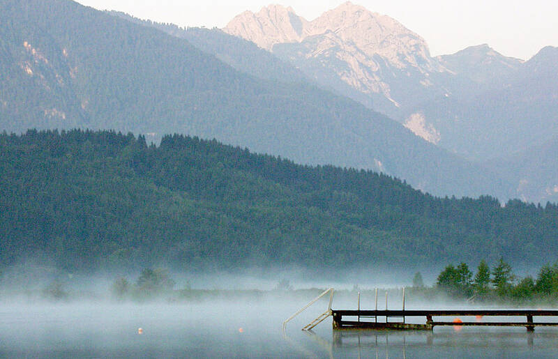 Nebelschwaden am Pressegger See