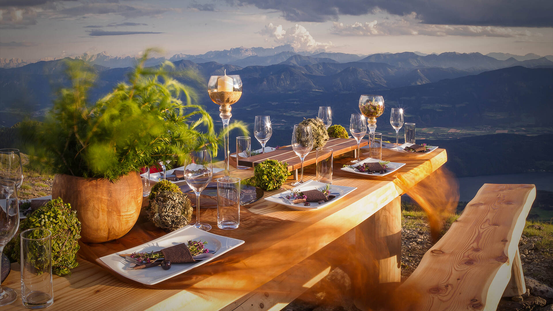 Almtafel auf der Millstätter Alpe