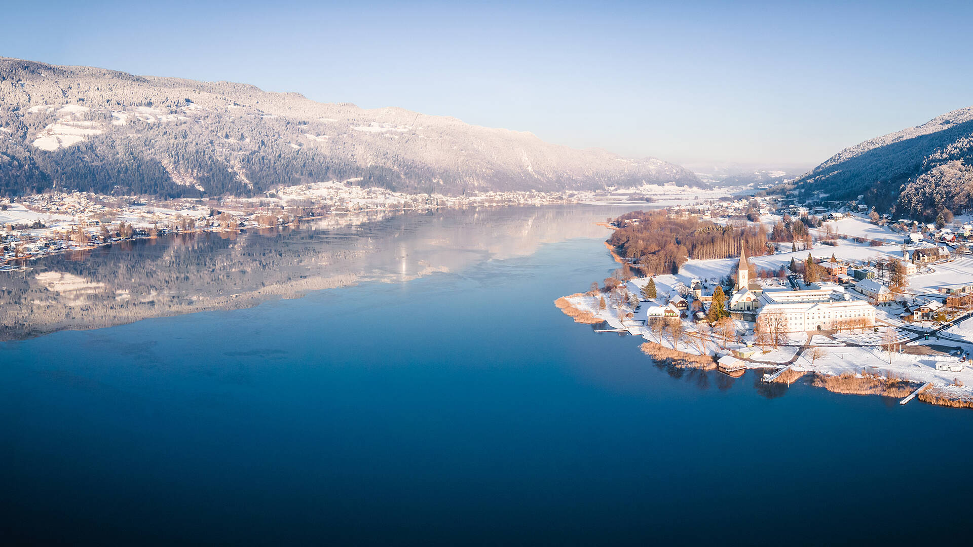 Winterfoto vom Ossiacher See