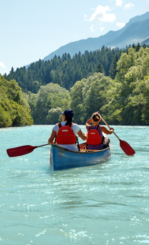 Kanufahrt auf der Drau