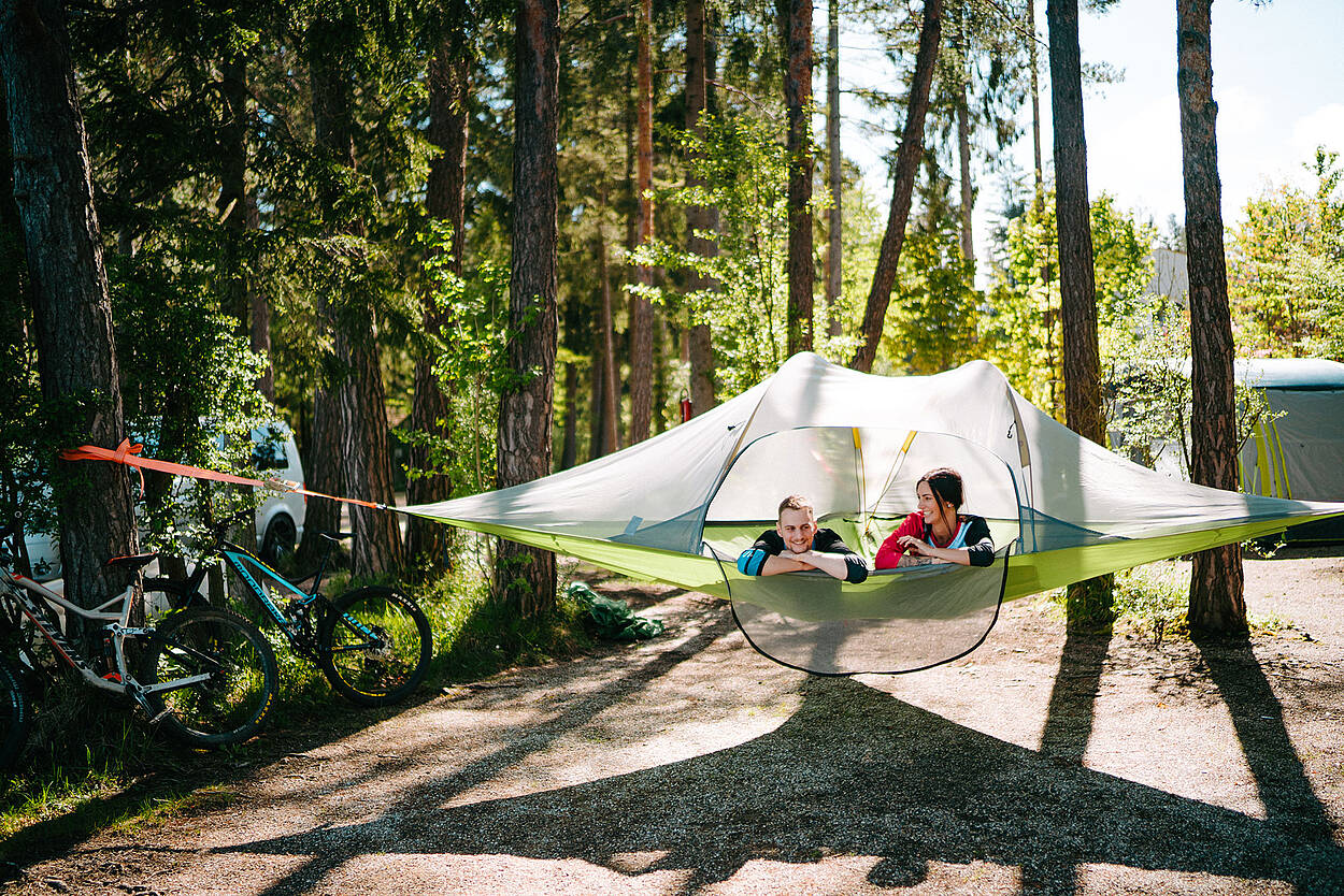 Camping Anderwald Basecamp Baumzelt