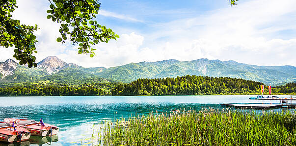 Boote am Faaker See in der Region Villach 